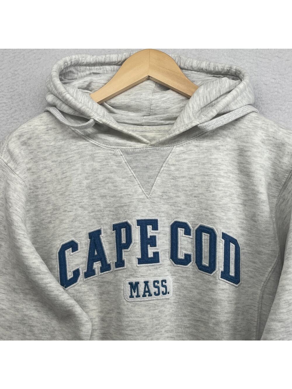 CAPE COD Hoodie Mens S CUFFYS Mass Chatham Nantucket Pullover Fleece Gray